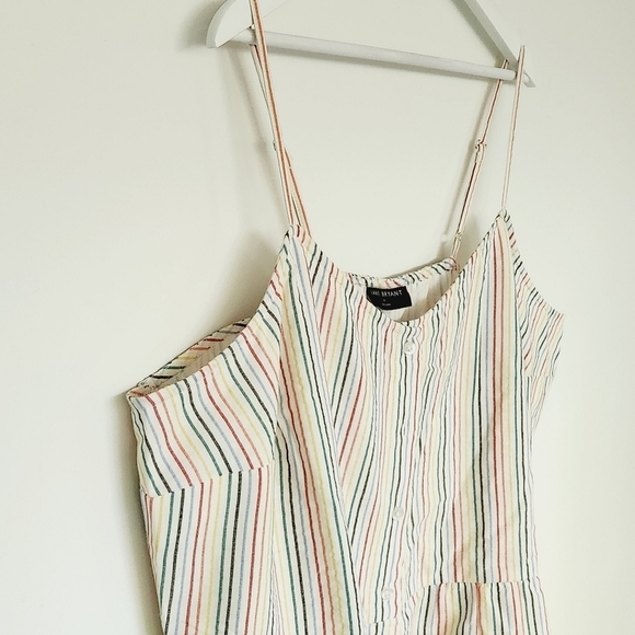 NWT LANE BRYANT White Multi Striped Button-Front Lined Cami Top Size 22 - Picture 4 of 13